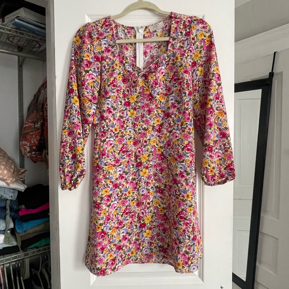 Floral loft mini dress
